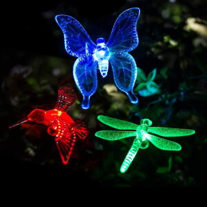  g{  LED\[[Cg GIGALUMI Solar Garden Stake Lights,3 Pack Solar Garden Lights Outdoor,Multi-Color Changing LED Garden Lights,Solar Butterfly Lights Outdoor for Pathway,Garden,Lawn,Patio,Driveway ysAiz