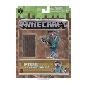 �}�C�N�� �������� �X�e�B�[�u �`�F�[���A�[�}�[ Minecraft Steve in Chain Armor Figure Pack Action Figure �y���s�A���i�z