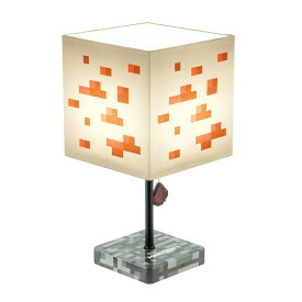 マインクラフト デスクライト レッドストーン LEDナイトライト Minecraft Table Lamp with Metal Base and Fabric Shade with Redstone Chain Pull 【並行輸入品】