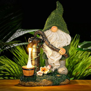 LED�\�[���[���C�g �m�[�� Voveexy Solar Garden Gnome Statue, Garden Figurine Outdoor Decor with Warm White Light Waterproof Garden Sculpture for Patio Yard Lawn Porch Art Ornament Housewarming, 11.4inch Tall �y���s�A���i�z