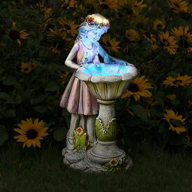 LEDソーラーライト フェアリー 女の子 Voveexy Fairy Garden Statue, Solar Garden Angel Figurine Outdoor Decoration Waterproof Resin Garden Sculpture for Patio Yard Lawn Porch Art Decoration Ornament Housewarming Christmas Birthday Gif 【並行輸入品】