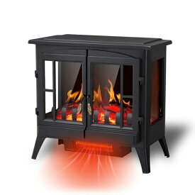 電気暖炉 暖炉型ファンヒーター 電気ストーブ フェイク暖炉 R.W.FLAME Electric Fireplace Infrared Stove Heater, 23" Freestanding Fireplace Heater, 3D Realistic Flame Effects, Adjustable Brightness and Heating Mode, Overheating Safe Des 【並行輸入品】