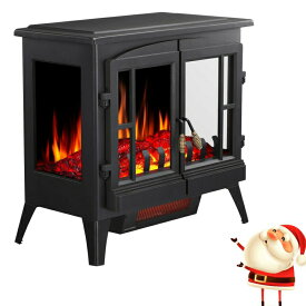 電気暖炉 暖炉型ファンヒーター 電気ストーブ フェイク暖炉 Joy Pebble Compact Electric Fireplace Heater, Freestanding Stove Heater with Realistic Flame - ETL Certified - Overheating Protection Small Spaces Heater - 1000/1500W (23.6" W 【並行輸入品】