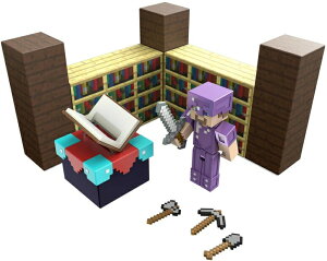 �}�C�N�� �������� �G���`�����g �e�[�u�� �h�� Minecraft Enchanting Room with 3.25-in Steve Figure & Accessories, Storytelling Adventure Play Set, Complete Play in a Box, Gift for Kids Ages 6 and Older �y���s�A���i�z