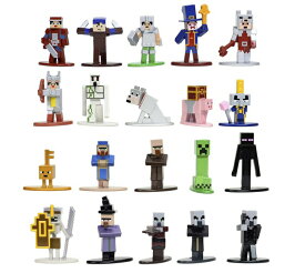 マイクラ おもちゃ Jada Toys Minecraft Dungeons Nano Metalfigs 1.65" Die-cast Collectible Figures 20-Pack Wave 4, Toys for Kids and Adults Silver 【並行輸入品】