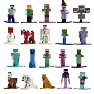 �}�C�N�� �������� Jada Toys Minecraft 1.65 Die-cast Metal Collectible Figurine 20-Pack Wave 2, Toys for Kids and Adults, Multi (30770) �y���s�A���i�z