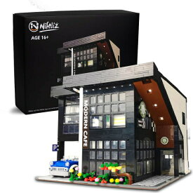 ニフェア ストリート モダンカフェ Nifeliz Street Modern Cafe MOC Building Blocks and Engineering Toy, Construction Set to Build, Model Set and Assembly Toy for Teens and Adult (2926Pcs) 【並行輸入品】