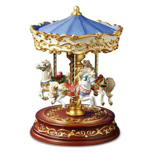 ]ؔn IS[ [S[h The San Francisco Music Box Company Heritage 3-Horse Rotating Carousel ysAiz