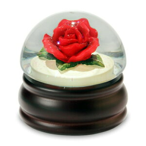 �o�� �K�N The San Francisco Music Box Company Red Rose Mushroom Water Globe �y���s�A���i�z