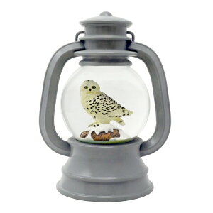 �ӂ��낤 �I���S�[�� The San Francisco Music Box Company Grey Lantern Snowy Owl Snow Globe �y���s�A���i�z
