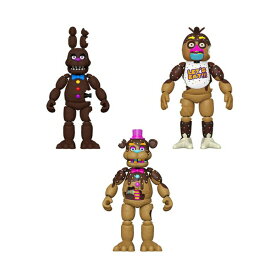 FNAF 5ナイツ フィギュア ファンコ Funko FNAF Action Figure Set of 3 - Chocolate Bonnie, Chocolate Chica and Chocolate Freddy 【並行輸入品】