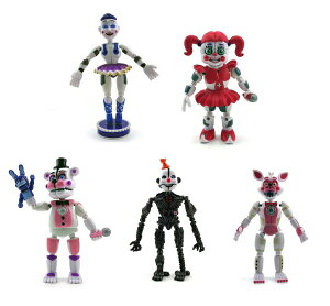 FNAF 5�i�C�c �t�B�M���A Lev New Set of 5 Inspired FNAF Sister Location Figures Action Figures Toys Toys Gift Set 6 Inch (Funtime Freddy, Circus Baby, Enard, Belora, Funtime Foxy) �y���s�A���i�z
