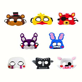 FNAF 5ナイツ マスク 8 Pcs Masks for Five Nights at Freddy's Party Favors Party Supplies, Felt and Elastic Masks for Boys Girls Kids 【並行輸入品】