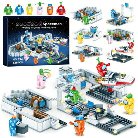 アモングアス アモンガス おもちゃ 人形 Space Kill Game Figures Toys Building Blocks,Space Alien Figures Peluche Game Model Kit Bricks Classic Kids Toy for Children Gift Mini Statues,Among Figures Game Model(334-528pcs) 【並行輸入品】