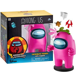 �A�����O�A�X �A�����K�X �������� �l�` Among Us Action Figure | One of Four 6.7-Inch-Tall Among Us Toys + 5 Hidden Hats & Accessories| Among Us Party Favors and Playable Collectibles | Yellow Crewmate Among Us Toy | by P.M.I. �y���s�A