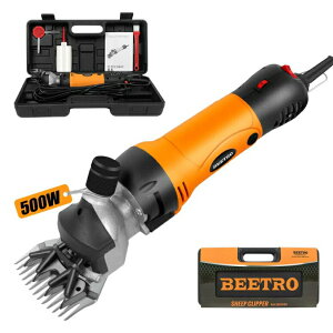 ƒ{poJ r M ApJ _ np ybgO[~O ^  ^ Nbp[ BEETRO 500W, Electric Professional Sheep Shears, Animal Grooming Clippers for Sheep Alpacas Goats and More, 6 Speeds Heavy Du
