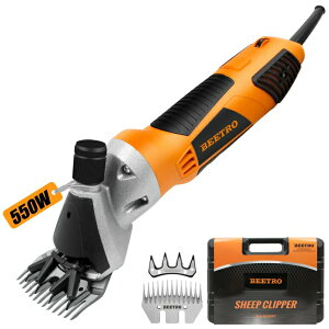 ƒ{poJ r M ApJ _ np ybgO[~O ^  ^ Nbp[ BEETRO 550W Electric Professional Sheep Shears, Animal Grooming Clippers for Sheep Alpacas Goats and More, 6 Speeds Heavy Dut