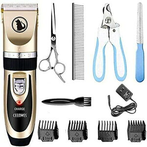 ���p�o���J�� �N���b�p�[ Ceenwes Dog Clippers Low Noise Pet Clippers Rechargeable Dog Trimmer Cordless Pet Grooming Tool Professional Dog Hair Trimmer with Comb Guid �y���s�A���i�z