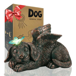 LED�\�[���[���C�g �\�[���[�p���[ �K�[�f�����C�g Qeeman Dog Memorial Gifts,Puppy Angel Garden Solar Light Dog Memorial Stone for pet Memorial Gifts and pet Loss Gifts, Ideal Gifts for Garden �y���s�A���i�z