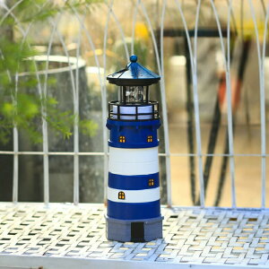 LED\[[Cg \[[p[ K[fCg Solar Lighthouse with Rotating Beacon LED Light,Decorative Lighthouse for Garden Patio Yard ,Gifts for Children or Friends(Blue2) ysAiz