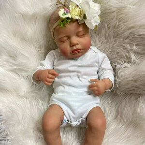  Ԃl` V  V  A l` Ԃ iCradle Dolls,20 Inch Weighted Body Newborn Baby Dolls with Flower Headwear Best Gift for Birthday ysAiz