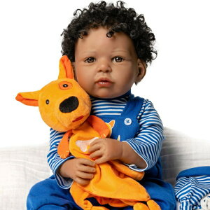  Ԃl` V  V  A l` Ԃ Paradise Galleries Black Toddler Doll with Rooted Hair & Magnetic Pacifier, 19 inch African American Baby Boy, Puppy Pal, 7-Piece Gi ysAiz