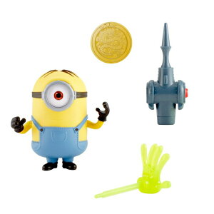 ~jIY tB[o[ CYIuO[ 2022 ~jI  Minions: Rise of Gru Stuart Button Activated Action Figure Approx 4-in with Sticky Hand Accessory, Gift for Kids Ages 4 Years & Older ysAiz