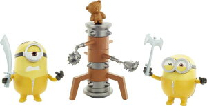 ~jIY tB[o[ CYIuO[ 2022 ~jI  Minions: The Rise of Gru Movie Moments Martial Arts Minions: Approx 4-in Action Figure Interactive Toy with Articulation & Kung Fu Movie Scene Training Accessories Olde