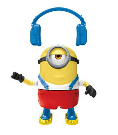 ミニオンズ フィーバー ライズオブグルー 2022 ミニオン おもちゃ Minions: The Rise of Gru Skate Spinning Stuart Action Figure Approx 4-in Movie Character Toy with Twist-Activated Spin Movement for Ages 4 Years & Older 【並行輸入品】