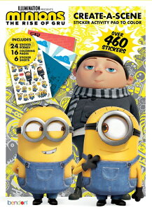 ~jIY tB[o[ CYIuO[ 2022 ~jI  Despicable Me Minions The Rise of Gru 24-Page Create A Scene with Stickers 47655 Bendon Universal Studios DreamWorks ysAiz