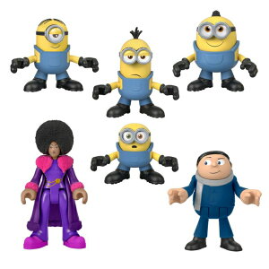 ~jIY tB[o[ CYIuO[ 2022 ~jI  Fisher-Price Imaginext Minions Figure Pack, set of 6 film character figures for preschool kids ages 3-8 years ysAiz