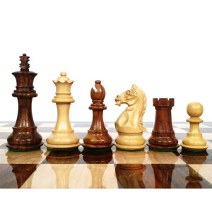 �`�F�X�Z�b�g Royal Chess Mall Fierce Knight Staunton Chess Pieces Only Chess Set, Golden Rosewood and Boxwood Wooden Chess Set, 3.5-in King, Weighted Chess Pieces (1.4 lbs) �y���s�A���i�z
