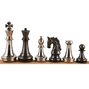 �`�F�X�Z�b�g Royal Chess Mall Staunton Chess Pieces Only Metal Chess Set, Brass, 4.3-in King, Staunton-Inspired Luxury Chess Set, Triple Weighted Chess Pieces (7.7 lbs) �y���s�A���i�z