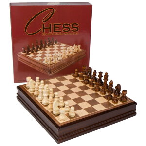 �`�F�X�Z�b�g Catherine Chess Inlaid Wood Board Game with Wooden Pieces, Large 15 x 15 Inch Set �y���s�A���i�z