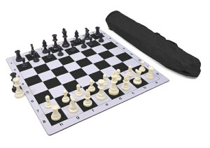`FXZbg Wholesale Chess Triple Weighted Pieces and Mousepad Board Chess Set (Black) ysAiz