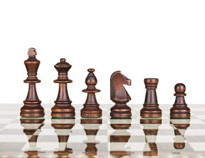 `FXZbg Staunton No. 6 Tournament Chess Pieces - Wooden standard chessmen - Weighted, felted - Standard sizec ysAiz