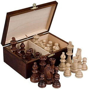 �`�F�X�Z�b�g Staunton No. 6 Tournament Chess Pieces in Wooden Box, 3.9-Inch King �y���s�A���i�z