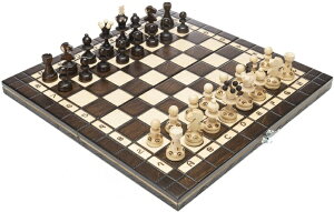 �`�F�X�Z�b�g Beautiful Handcrafted Wooden Chess Set with Wooden Board and Handcrafted Chess Pieces - Gift idea Products (18.5" (47 cm)) �y���s�A���i�z