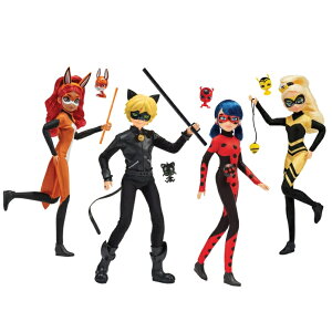 �~���L�����X �t�B�M���A�Z�b�g Miraculous Ladybug Heroez 4-Pack Dolls w/Exclusive Ladybug Doll by Playmates Toys �y���s�A���i�z