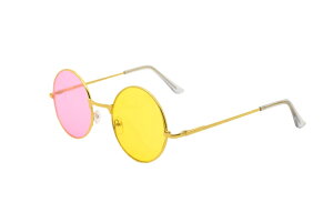 sNCG[ ۃKl TOX Spamton Pink & Yellow Round Circle Sunglasses Deltarune Cosplay Halloween Costume Glasses ysAiz