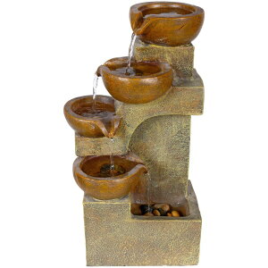 K[f  CeA u^  ̃IuWF EH[^[tH[t@Ee Alpine Corporation WCT726 Tiering Pots Fountain, 9"L x 7"W x 16"H, Brown,Beige ysAiz