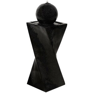 K[f  CeA u^  ̃IuWF EH[^[tH[t@Ee Sunnydaze Black Ball Solar with Battery Backup Outdoor Water Fountain with LED Light - Outside Garden and Patio Water Feature with R
