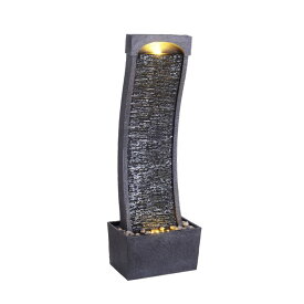 ガーデン 噴水 インテリア噴水 置き型 噴水 滝のオブジェ ウォーターフォールファウンテン Teamson Home Indoor/Outdoor Stone Waterfall Water Fountain with LED Lights for Garden Patio and Deck, Gray 【並行輸入品】