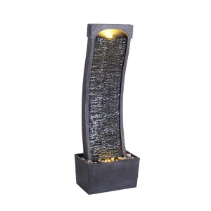 K[f  CeA u^  ̃IuWF EH[^[tH[t@Ee Teamson Home Indoor/Outdoor Stone Waterfall Water Fountain with LED Lights for Garden Patio and Deck, Gray ysAiz