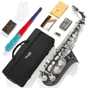 AgTbNXtH Mendini By Cecilio Eb Alto Saxophone P[X `[i[ }EXs[X 10 [h |PbgubN Mendini By Cecilio Eb Alto Saxophone - Case, Tuner, Mouthpiece, 10 Reeds, Pocketbook- MAS-BK r E Flat Musica