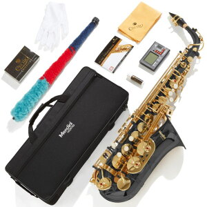 AgTbNXtH Mendini By Cecilio Eb Alto Saxophone P[X `[i[ }EXs[X 10 [h |PbgubN Mendini By Cecilio Eb Alto Saxophone - Case, Tuner, Mouthpiece, 10 Reeds, Pocketbook- MAS-BK r E Flat Musica