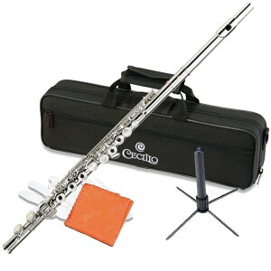 Cecilio �I�[�v���z�[�� C�t���[�g �V���o�[ Cecilio Open Hole C Flute - Musical Instrument, Kids Beginner/Intermediate Flute in Band & Orchestra, Silver �y���s�A���i�z