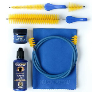 ~[WbNm}h 6_ v~A gybg (Rlbg) N[jO&PALbg MusicNomad 6 pc. Premium Trumpet (Cornet) Cleaning & Care Kit with Extra Care Built into our Product Designs, Formulas, Instructions, G