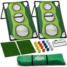 ゴルフコーンホールゲーム、パー1セット Golf Cornhole Game, Par 1 Set, Fun Golf Game for Outdoor, Backyard Games for Golfers, Chipping Challenges, Practice or Gaming, Golf Gifts for Men. 【並行輸入品】