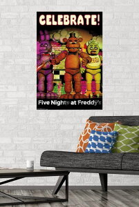 FNAF 5�i�C�c Trends International Five Nights at Freddy's - Celebrate Wall Poster, 22.375 x 34, Premium Unframed Version �y���s�A���i�z
